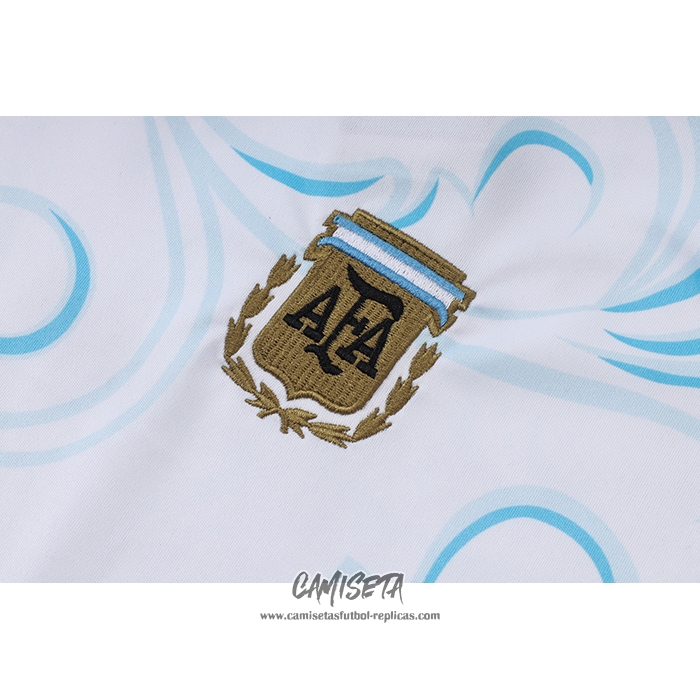 Chandal del Argentina 2026-2027 Manga Corta Blanco - Pantalon Corto